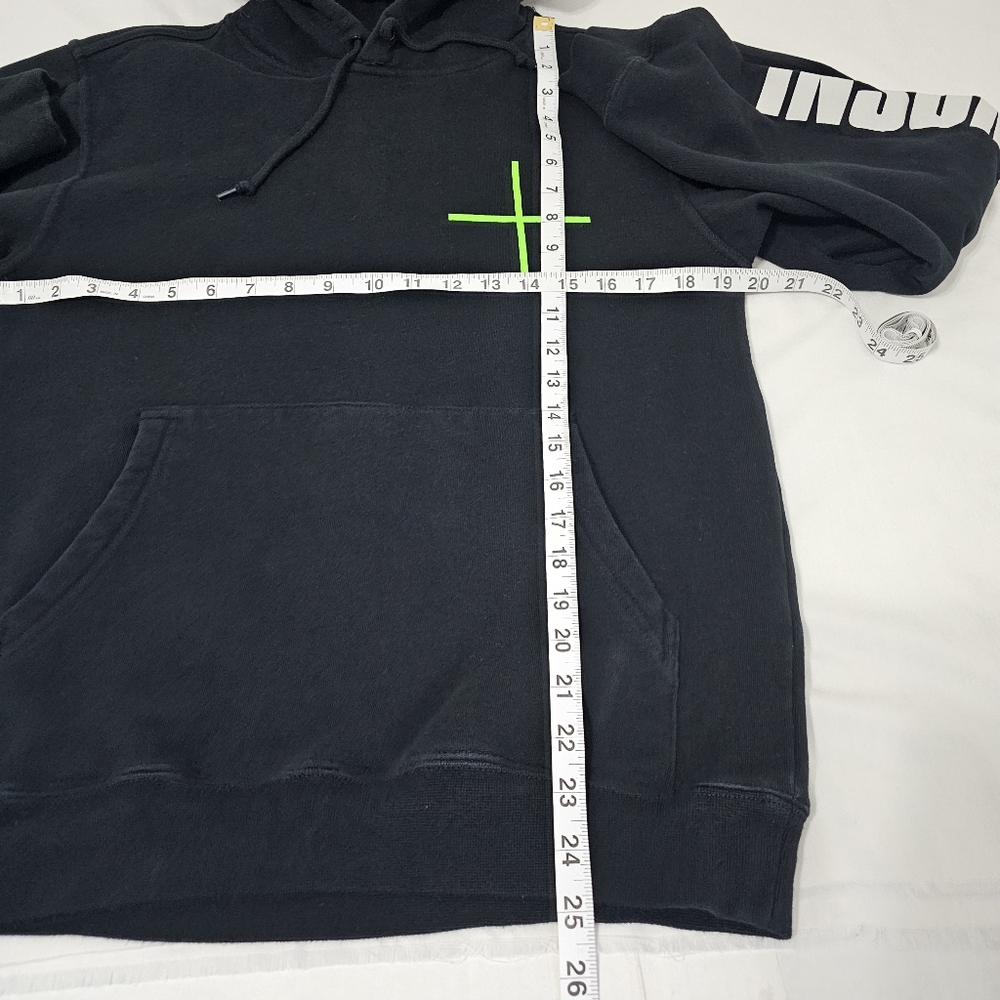 Insomniac Wide Awake Hoodie Men’s Small Black Neon Green EDM Rave Pullover - Picture 6 of 7